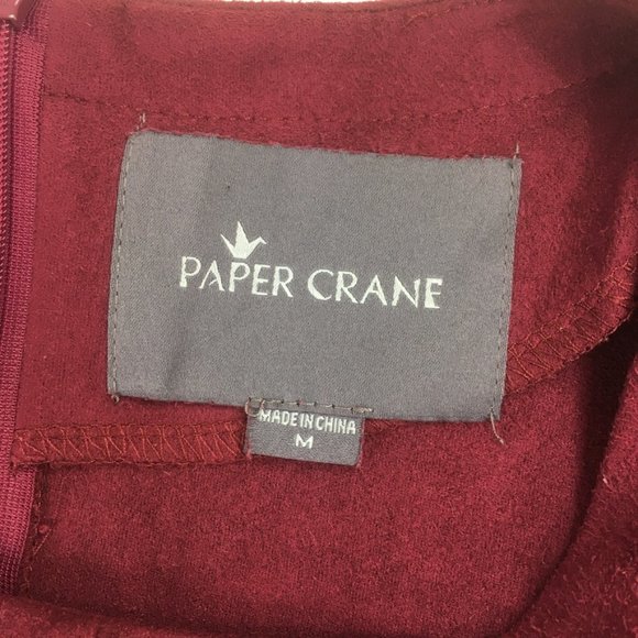 Paper Crane Maroon Mini Dress - Picture 4 of 6